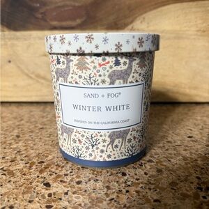 NWT Sand & Fog Winter White Candle